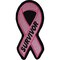 Patch, Embroidered Patch (Iron-On or Sew-On), Breast Cancer Survivor Pink Ribbon, 1.5" x 3.25"